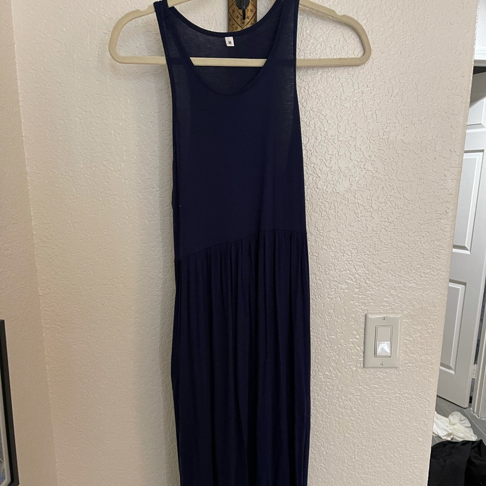 Navy blue maxi Amazon dress